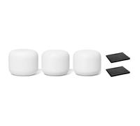 Google Nest WiFi Mesh Router (AC2200) with 2 Points, Google Assistant 3-Pack: Snow, Whole House Coverage Up to 5400 Sq Ft, 4K Streams for 200 Devices