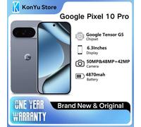 Google Pixel 10 Pro with Gemini, Tensor G5 Triple Rear Camera System, Fast-Charging 24+ Hour Battery 4870 mah 6.3" Display Obsidian