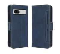 Google Pixel 7A Phone Case, Premium Leather Folio Flip Wallet Cover with Credit Card Pocket ID Slots Magnetic Stand Shockproof Protective Cover Case for Google Pixel 7A, Blue
