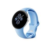 Google Pixel Watch 2 (Previous Model) with the Best of Fitbit - Heart Rate Tracking, Stress Management, Safety Features - Android Smartwatch - Polished Silver Aluminum Case - Bay Active Band - Wi-Fi