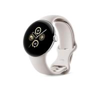 Google Pixel Watch 2 with the Best of Fitbit and Google - Heart Rate Tracking, Stress Management, Safety Features - Android Smartwatch - Polished Silver Aluminum Case - Porcelain Active Band - Wi-Fi