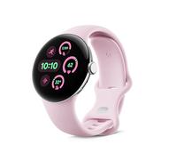 Google Pixel Watch 3 (41 mm) - Android smartwatch with heart rate tracking, advanced running from Fitbit, fitness insights, 24-hour battery - Polished Silver Aluminium Case - Rose Quartz band - LTE