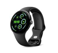 Google Pixel Watch 3 (45 mm) - Android smartwatch with heart rate tracking, advanced running from Fitbit, fitness insights, 24-hour battery - Matte Black Aluminium Case - Obsidian band - LTE