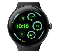GOOGLE Pixel Watch 3 WiFi - Black, Obsidian Band, 45 mm, Black