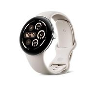 Google Pixel Watch 3 (45 mm) - Android smartwatch with heart rate tracking, advanced running from Fitbit, fitness insights, 24-hour battery - Polished Silver Aluminium Case - Porcelain band - Wi-Fi