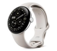 Google Pixel Watch 4 (41 mm) - Android smartwatch with Domed Display, Comprehensive Health and Fitness Tracking and Help from Gemini - Polished Silver Aluminium Case - Porcelain Active Band - Wi-Fi