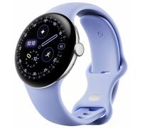 Google Pixel Watch 4 (41 mm) - Android smartwatch with Domed Display, Comprehensive Health and Fitness Tracking and Help from Gemini - Polished Silver Aluminium Case - Iris Active Band - Wi-Fi