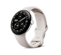 Google Pixel Watch 4 (45 mm) - Android smartwatch with Domed Display, Comprehensive Health and Fitness Tracking and Help from Gemini - Polished Silver Aluminium Case - Porcelain Active Band - Wi-Fi