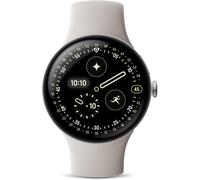 Google Pixel Watch 4 (45 mm) - Android smartwatch with Domed Display, Comprehensive Health and Fitness Tracking and Help from Gemini - Polished Silver Aluminium Case - Porcelain Active Band - Wi-Fi
