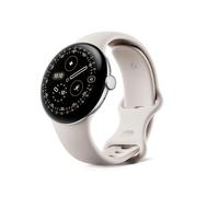 Google Pixel Watch 4 (41 mm) - Android smartwatch with Domed Display, Comprehensive Health and Fitness Tracking and Help from Gemini - Polished Silver Aluminium Case - Porcelain Active Band - Wi-Fi