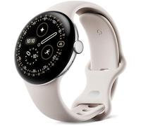 Google Pixel Watch 4 (45 mm) - Android smartwatch with Domed Display, Comprehensive Health and Fitness Tracking and Help from Gemini - Polished Silver Aluminium Case - Porcelain Active Band - Wi-Fi