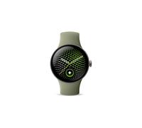 Google Pixel Watch 5 45mm Wi-Fi Smartwatch 64GB Satin Pyrite Aluminium Case with Olive Active Band