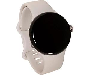 Google Pixel Watch - Android Smart Watch with Activity Tracking and Analysis - Polished Silver Stainless Steel Case with Pebble Color Sport Band, LTE