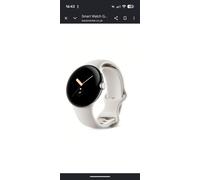 Google Pixel Watch - Android smartwatch with activity tracking - Heart rate tracking watch - Polished Silver Stainless Steel case with Chalk Active band, LTE