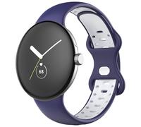 Google Pixel Watch Strap Bi-coloured Silicone Flexible Blue/White