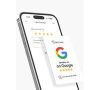 Google Review Card - Boost Sales, Rank Top in Search, NFC (White, Bank Card (3 Pack))