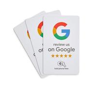 Google Review Tap Card - NFC and QR Code Card for Small Business, Get More Customer Reviews, Must Have for Office, Trade Shows & Vendor Booths, Essential Marketing Accessories and Supplies