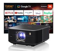 【Google TV 11.0】Smart Projector with 7000+ Built-in Apps,Sound by JBL,Yaber K3 Projector with WiFi6 and Bluetooth,Auto Focus/Keystone,Dolby Audio,Netflix,50% Zoom, for Home,Outdoor