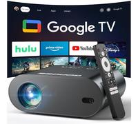 [Google TV/Voice Control] GooDee 4K UHD Smart Projector with WiFi and Bluetooth, Portable Movie Projector with Netflix/Prime Video/YouTube Built-in, Dolby Sound Home Theater for Indoor/Outdoor