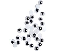 Googly Eyes, D: 6 mm, not sticky, 1000pcs