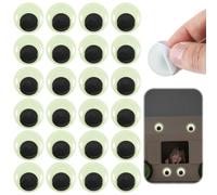 Googly Eyes Self Adhesive, 24 Pcs 1 Inch Glow in The Dark Eyes Stickers Small Luminous Wiggle Googly Eye for DIY Crafts Scrapbooking Decoration