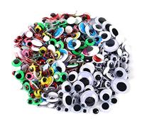 Googly Eyes Self Adhesive, FENGCHUANG-Round Wiggle Eyes, 700 Pcs Stick on Eyes for Crafts for DIY Scrapbooking Crafts (Black, Color)