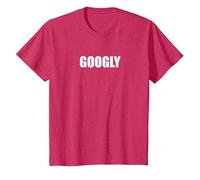 Googly - Funny Word Typography T-Shirt, Youth, Red Heather, X-Small