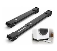 GOOGO 2 Pcs Heavy Duty Appliance Rollers, Washing Machine Base Adjustable 45-70cm, 24-Roller Furniture Moving Wheels with 300kg/660lbs Load, Metal Fridge Stand for Refrigerator, Dryer and Sofa