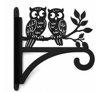 GOOGO Iron Plant Hanger Large, 40 x 30 cm Hanging Basket Brackets, Wall Mounted Metal Bracket for Hanging Plants, Flower Baskets, Lanterns, Wind Chimes, Balcony, Porch, Fence and Garden (Owl)