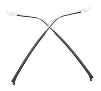 GOOHOCHY 1 Pair Eyeglass Replacement Temples Comfortable Metal Arms for Glasses and Sunglasses Easy to Install Gray Transparent Sleeve Durable and Secure Fit
