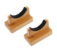 GOOHOCHY 1 Pair Solid Wood Baseball Bat Display Holder Horizontal Bracket Rack for Home Use Easy to Clean Space Saving Design for Collectors and Baseball Fans for Indoor Display of Bats