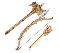 GOOHOCHY 1 Set Cosplay Prop Set of Antique Bronze Armaments Kit for Role Play Lightweight Armaments Fun Arrow Included for Dress Up and Creative Play