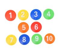 GOOHOCHY 1 Set Soccer Training Spot Markers with Numbers Durable Non Slip Flat Disc Markers for Use for Football Basketball Training Activities Random Color