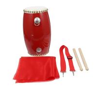 GOOHOCHY 1 Set Traditional Chinese Waist Drum Sheepskin Hand Drum with Strap and Sticks for Performance Lightweight Percussion Instrument for Adults for Celebrations and Cultural Events