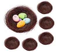 GOOHOCHY 10 Pcs Artificial Nest for Bird Pet with Breathable Thread Material and Strong Structure for Home Decoration and Garden Use Simple Rustic Design Handmade Birds Nest for Crafting