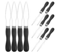 GOOHOCHY 10 Pcs Button Assist Tool for Seniors and Elderly with Black Plastic Handle, Stainless Steel Quick Buttoning Solution for Shirts, Personal Settings and Large Scale Clothing