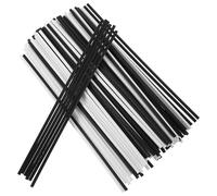 GOOHOCHY 100Pcs Aroma Diffuser Sticks Wood Fragrance Reed Inserts for Essential Oil Diffusers White and Black Reeds for Home Spa Meditation and Events