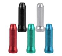 GOOHOCHY 100pcs Bike Brake Cable End Caps Brake Wire Tips with Water-resistant Design Wear-resistant Replacement for Road and Mountain Bikes in Wine Red Black Silver Blue and Fluorescent