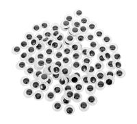 GOOHOCHY 100pcs Black Plastic Googly Eyes for DIY Crafts Movable Eyeballs for Crochet and Stuffed Animals Durable Self Adhesive Fake Eyeballs for Handmade Making and Family Crafting