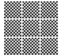 GOOHOCHY 100pcs Disposable Checkered Paper Napkins for Wedding Party and Birthday, Sturdy and Lightweight Party Napkins for Dining Table Settings with Classic Black and White Style