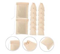GOOHOCHY 100pcs Disposable Loose Leaf Tea Filter Bags with Drawstring Unbleached Biodegradable Empty Tea Bags for Coffee Herbs Spices Convenient Single Use Brewing Pouches