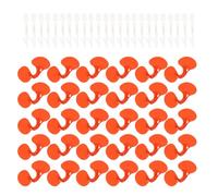 GOOHOCHY 100pcs Plastic Chicken Eyeglasses Anti Fighting Peepers Small Compact Red Pet Supplies Chicken Survival Rate for Livestock Farming