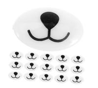 GOOHOCHY 100pcs Safety Nose for Crochet Plush Doll DIY Making Materials Flat Bottom Oval Shape Secure Attachment Craft Supply for Stuffed Animals and Knitted