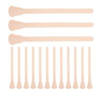 GOOHOCHY 100pcs Wooden Wax Sticks Dual Head Design Effective Precise Hair Removal Beige Waxing Spatulas for Face and Mask Home Use