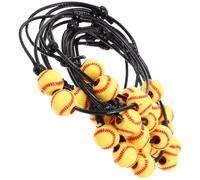 GOOHOCHY 10pcs Adjustable Softball Beads Bracelet for Sports Teams and Teens, Portable Acrylic and Polyester Friendship Wristband with Waterproof Design, for Sports Activities