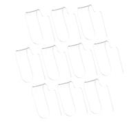 GOOHOCHY 10pcs Clear Acrylic Makeup Palette for Foundation Mixing Nail Art Manicure Tray Small Cosmetic Blending Dish Hygienic Nonporous Surface for Precise Color Accuracy