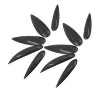 GOOHOCHY 10pcs Gothic Chic Black Plastic Press on Nails DIY False Nail Tips Suitable for Fake Design Decoration for Birthday