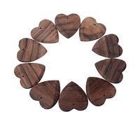 GOOHOCHY 10pcs Heart Shape Guitar Pick Plectrums for Guitar Ukulele Bass Rosewood Soft Tone Lightweight