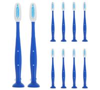 GOOHOCHY 10pcs Institutional Toothbrushes with Antiselfharm Design and Fine Nylon Bristles, Short Handle Portable Toothbrushes for Thorough Cleaning in Prisons and Detention Centers