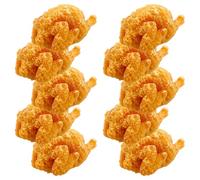 GOOHOCHY 10pcs Lifelike Simulated Fried Chicken Ornaments for DIY Miniature Scenes Realistic Fake Cooked Meat Food Props Small Kitchen Home Decoration Accessories
